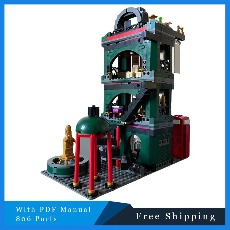 

806 детали MOC M's Antique Store (модульная альтернативная сборка для 76403) Винтажная модель «сделай сам», строительный блок, игрушка на день рождения, Рождество, подарок