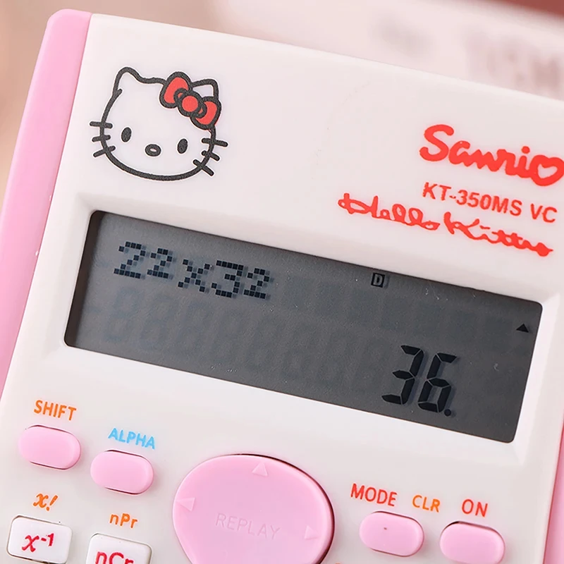 Sanrio kawaii ahoj kočička elektronický vědecký kalkulačka pro úřad chytrý růžová děti estetická úřad škola dívčí hoch dárky