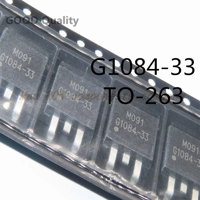 10PCS/LOT G1084-33  AP1084-3 1084-33 G1084-33TU3UF TO-263  3.3V/5A Low Dropout Linear Regulator New original  In Stock