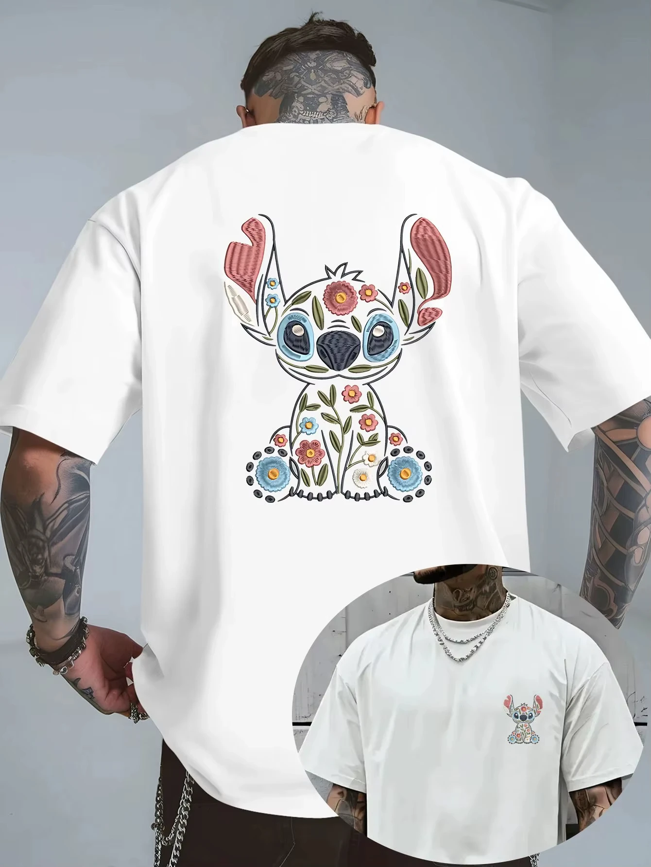 

Новая модная летняя мужская футболка Disney 2026 с рисунком, повседневная одежда для отдыха и тематических мероприятий, унисекс, хлопковая, оверсайз