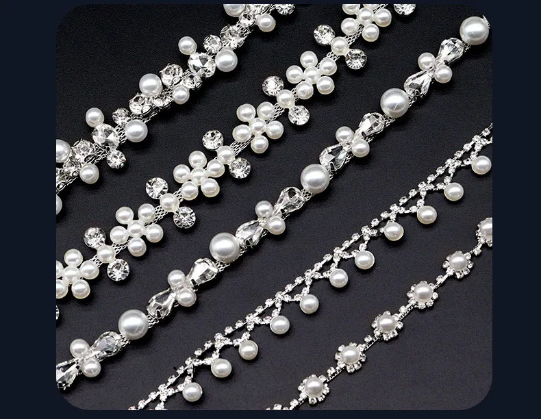 10 Meter Strass-Kette Kristall-Diamant DIY Kleidungszubehör Hochzeit Party Geschenk Dekoration Einlage Perlen Strass-Kette – Detail 2