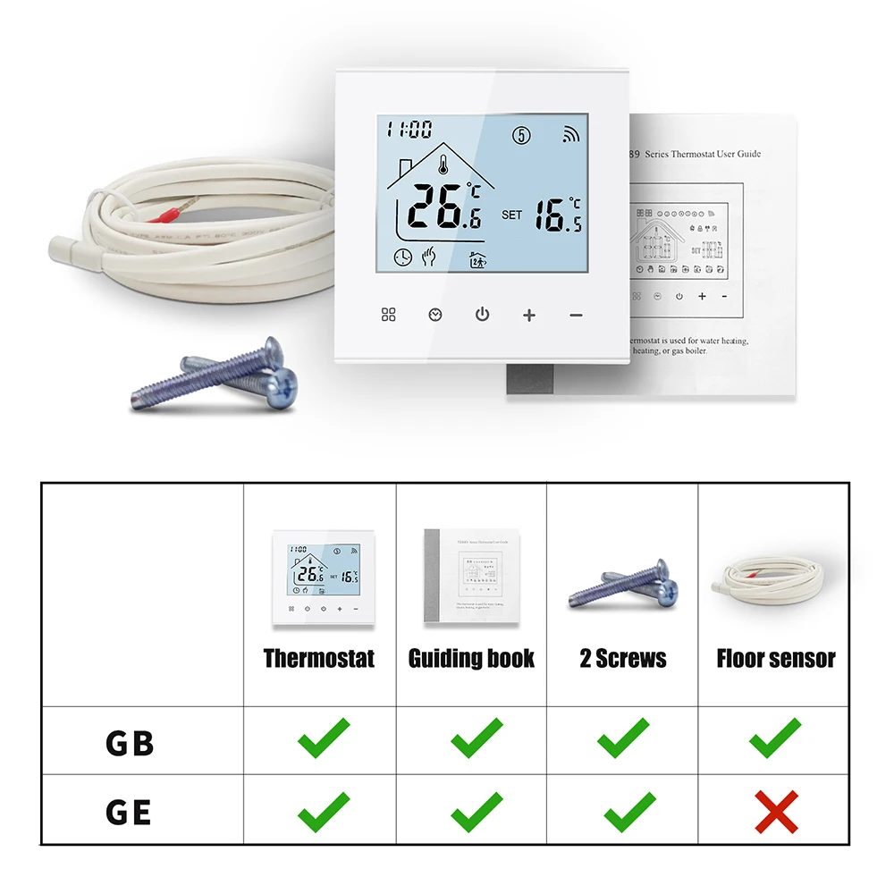 HEAT M4A Fußbodenheizungs-Thermostat Tuya WiFi/Ohne WiFi 3A 16A Elektrischer/Gas-Boiler/Wasserheizungs-Temperaturregler 1 Stück – Detail 2
