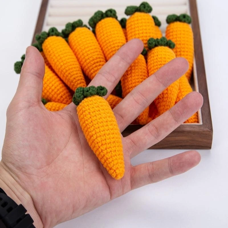 

J15U 2025 Spring Decors Simulation Carrot Ornament Toy Handmade Easter Carrot Photoshoots Props Creative Party Supply
