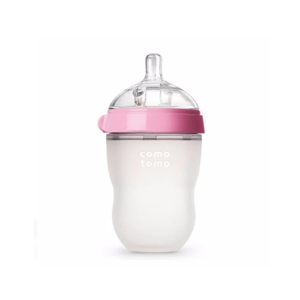 Silicone Baby Bottle baby milk silicone feeding bottle (Spoon bonus) bottle children mamadeira nipple bottle