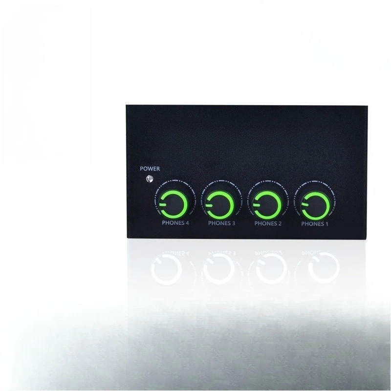 JM-4 Quad Headphone Amplifier Splitter Recording Portable Headphone Amplifier Ear Split 4-way Headphone Amplifier Recording