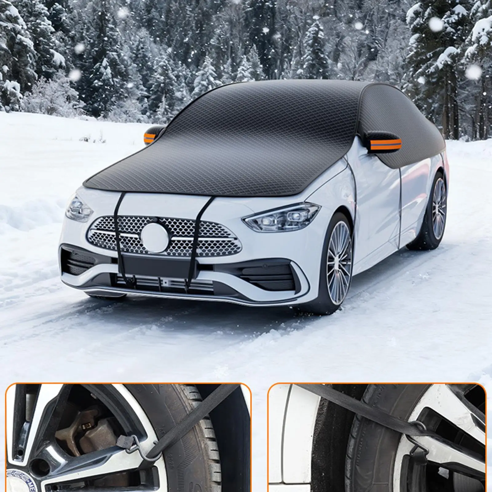 

Snow Cover For Car Windshield Car Window Snow Protector Winter Window Frost Protector For Winter Outdoor Parking RV Garage SUV