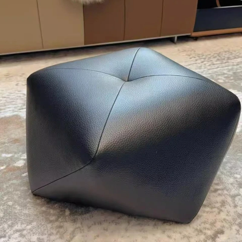 Luxury Solid Wood Octagonal Entryway Shoe Stool Multifunctional Ottoman Bench with High Density Sponge Non Collapsing Sturdy