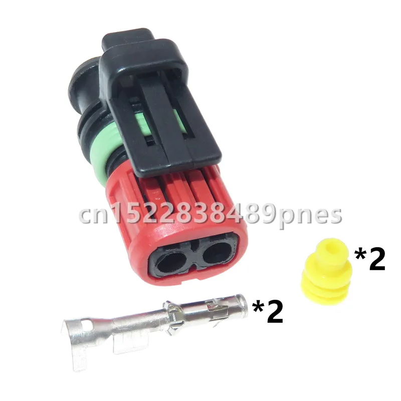 2 Pole 1337245-3 Car Cable Connector Automotive Waterproof Socket For Volvo Excavator EC210 EC360 EC480 Injector