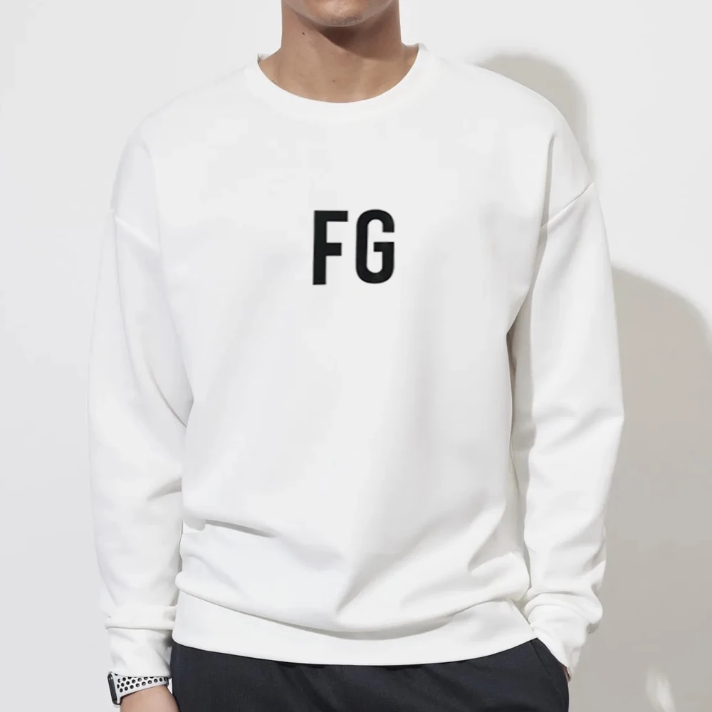 FOGod Sweatshirts Men Unisex High Street Fear 1977 FG 77 ABC Hoodie Trendy Brand Graphics Oneck Hoodies Oversized Casual Clothes