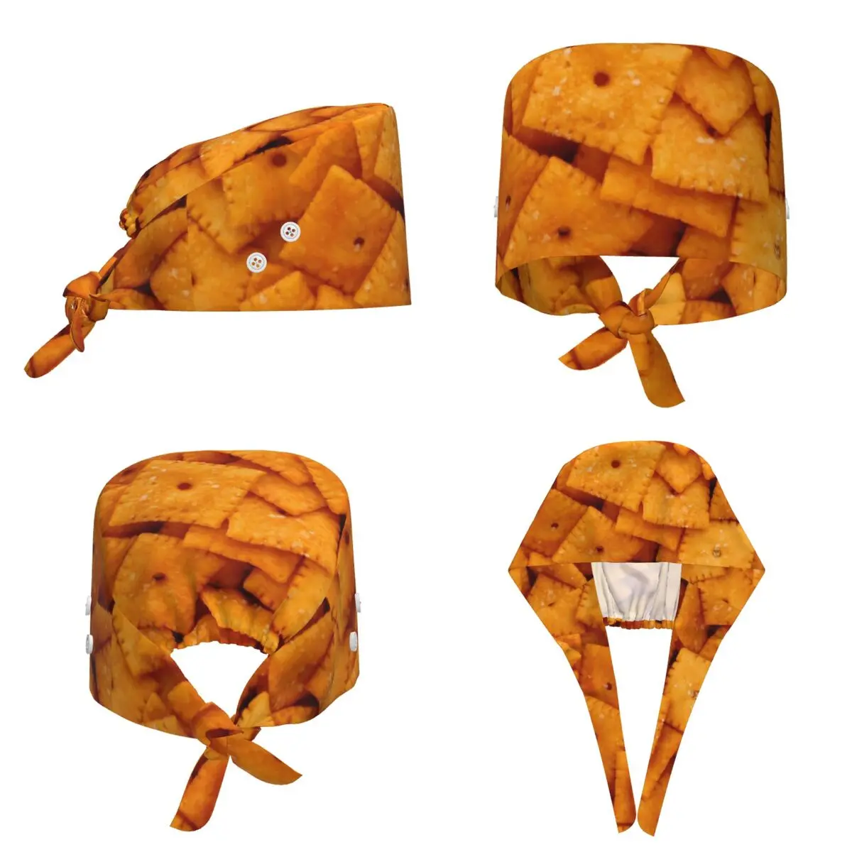 Cheez Its Scrub Hat Doctor Working Surgical Cap Unisex Adjustable Nursing Caps for Dentist
