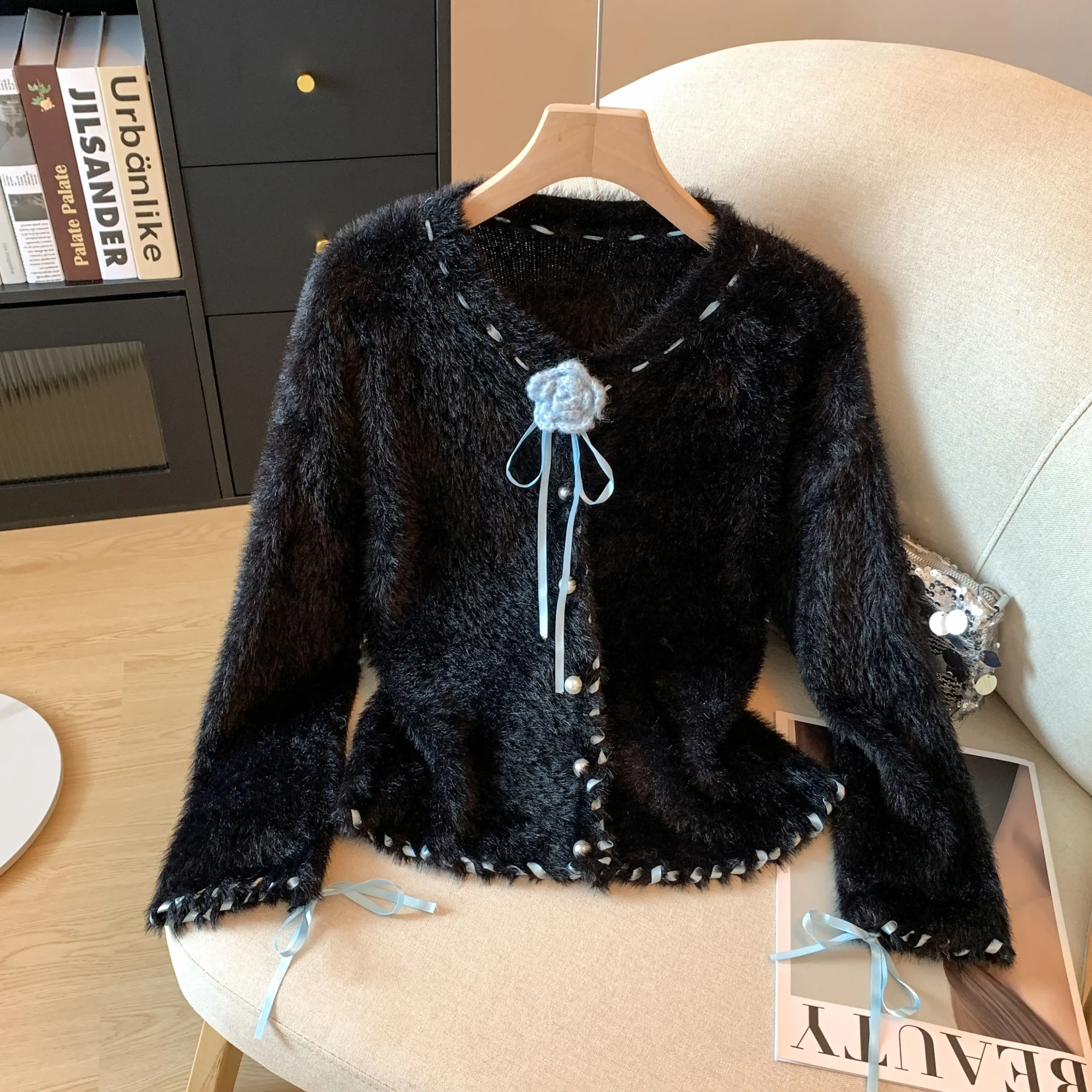Women's V-Neck Long Sleeve Swe - đánh giá và giá Winter Clothing Aesthetic