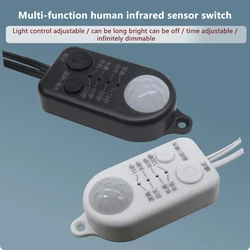 Interruptor de Sensor de movimiento infrarrojo PIR, Detector de movimiento humano, USB, CC, para tira de luz LED automática, DC5-24V