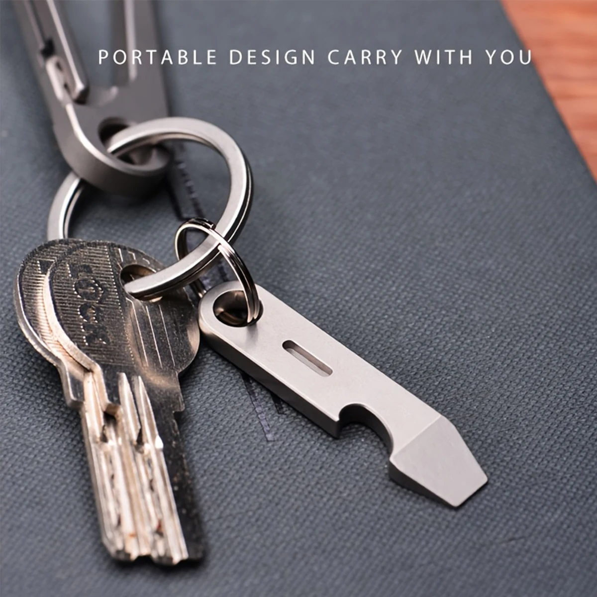 Titanium Alloy Bottle Opener Keychain Men’s Pendant EDC Outdoor Tool Mini Screwdriver Camping Gear Stainless Steel Small Crowbar