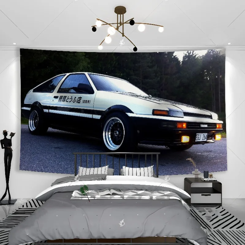 

Racing Tapestry Polyester Printed Banner Flags Hanging In The Garage Or Boys Dormitory Bed Decoration room decor aesthetic