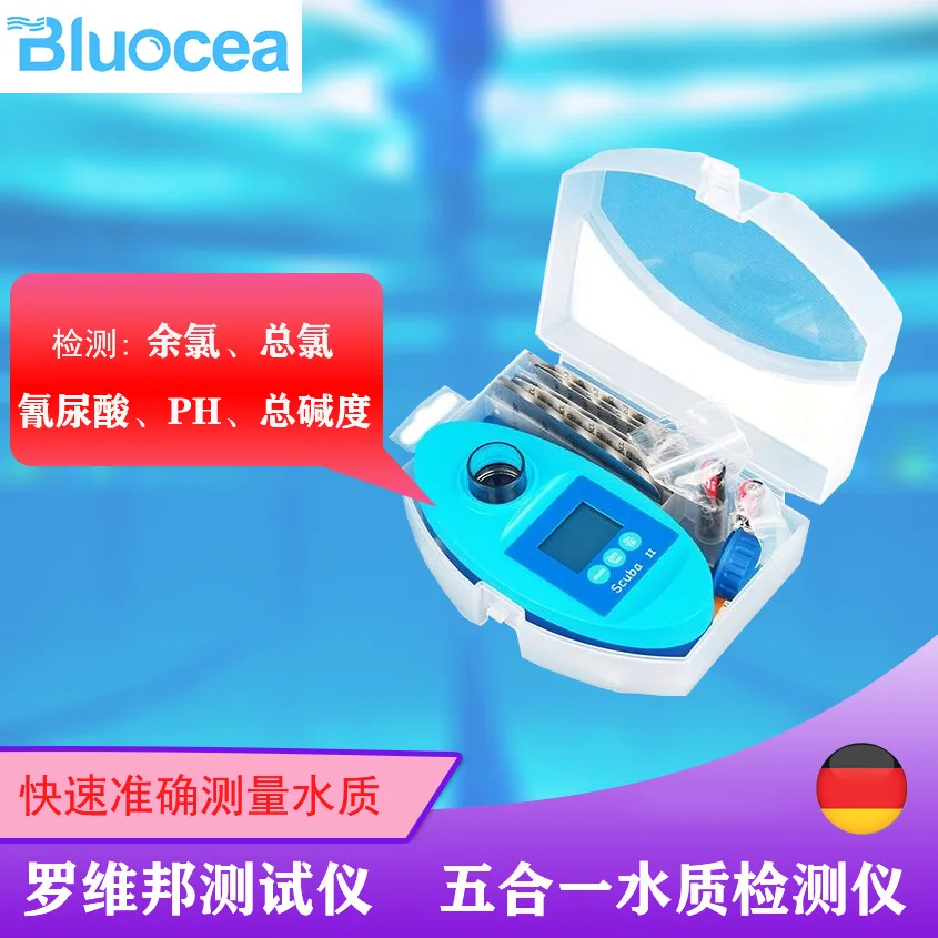 Swimming Pool Water Test Kit PH Residual Chlorine Acid Reagent Handheld Detector