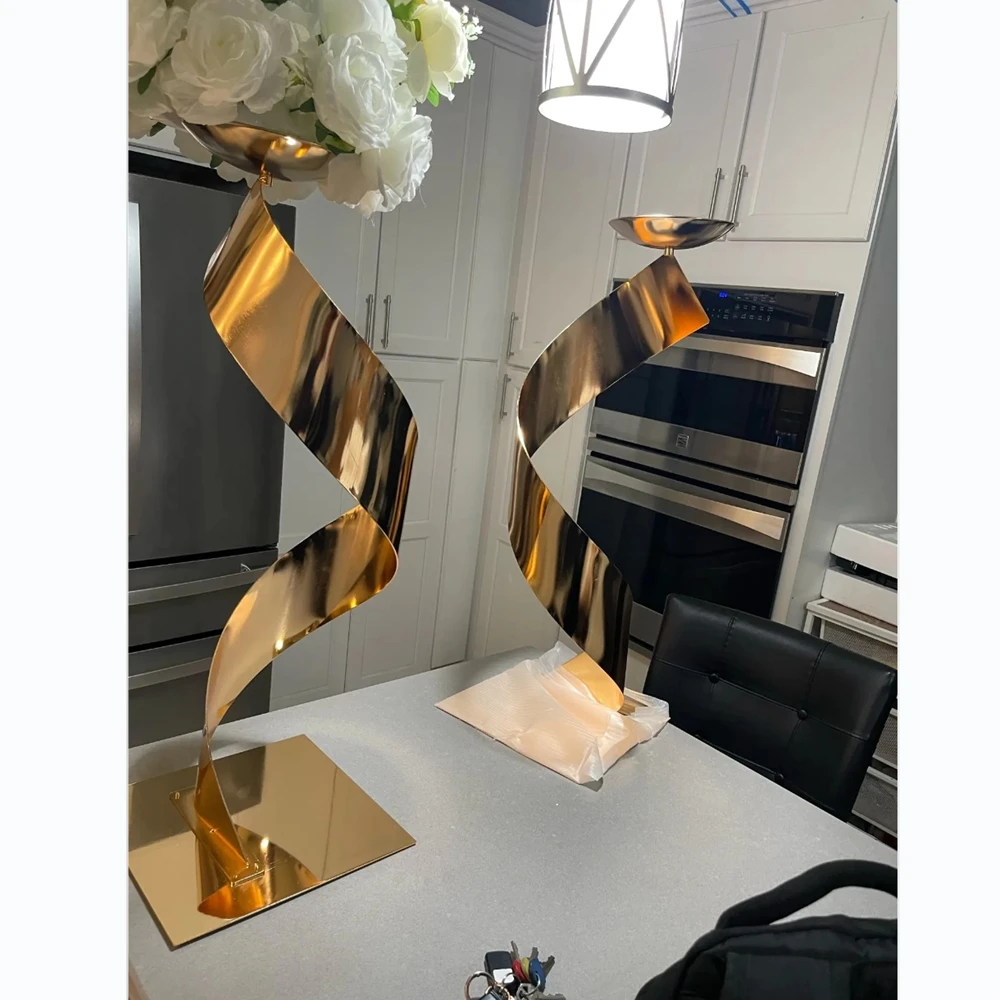 

5pcs 60/70/80/90/100cm f30 gold metal Wedding Centerpiece Table Chandeliers Floral Candelabra centrepieces