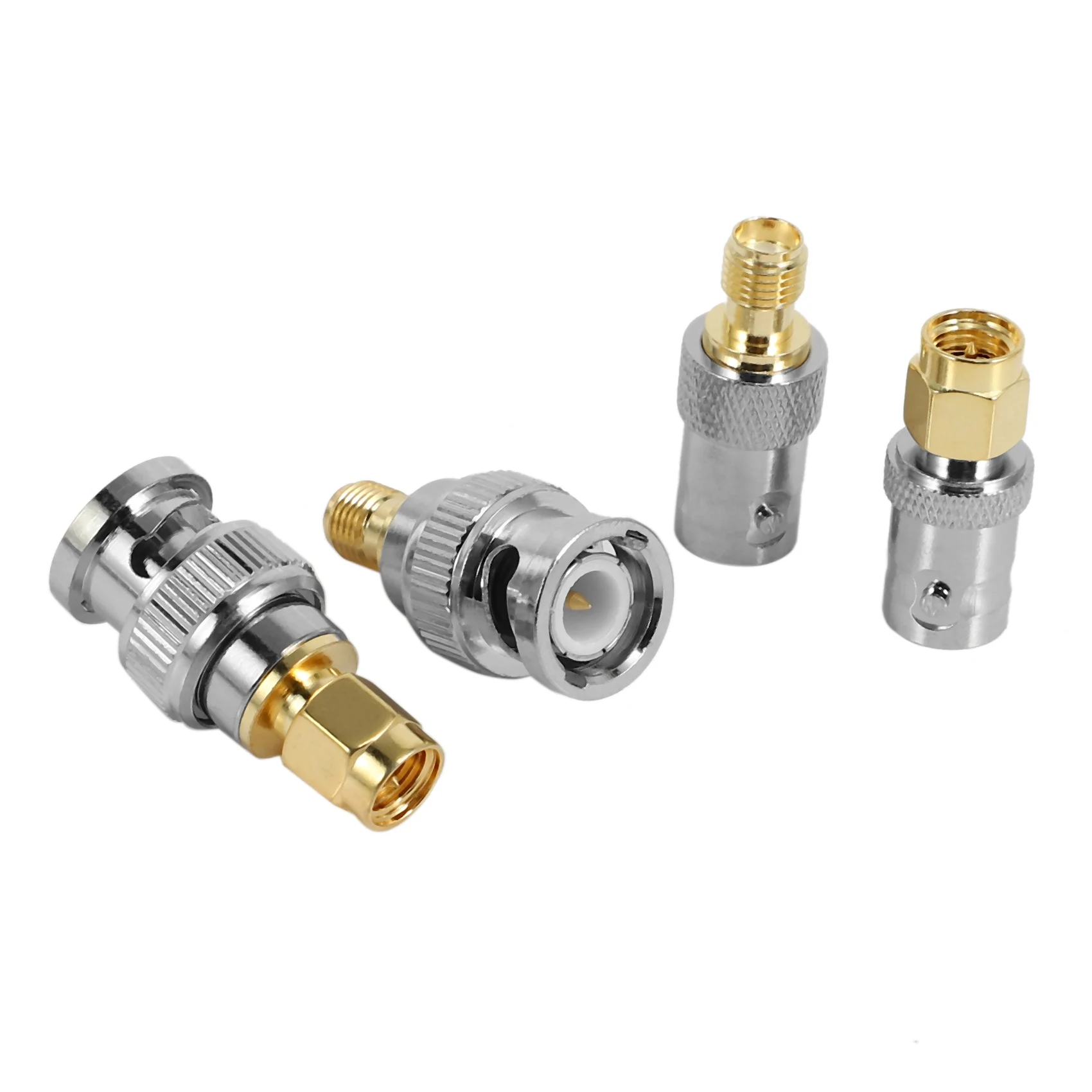 Kit de convertisseur de test d'adaptateur de connecteur RF mâle femelle, type BNC vers SMA, ensemble de 4 pièces
