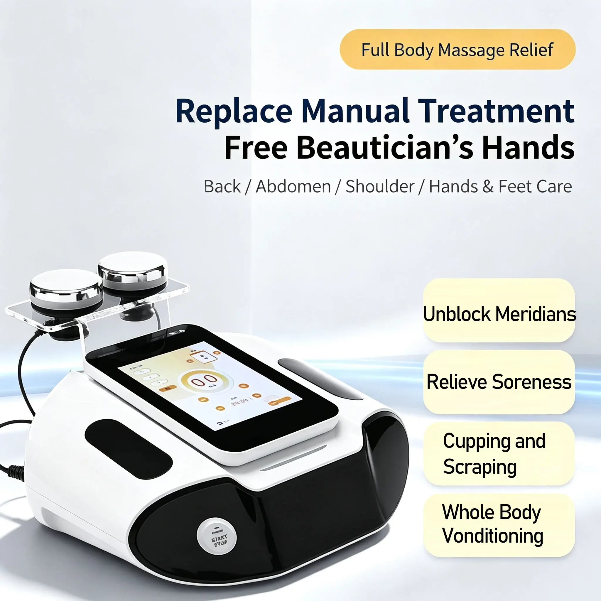 2-in-1 Three-Way Master Micro Current Soothing, Unblocking Meridians, Relieving Fatigue, Beauty Salon for Home Use