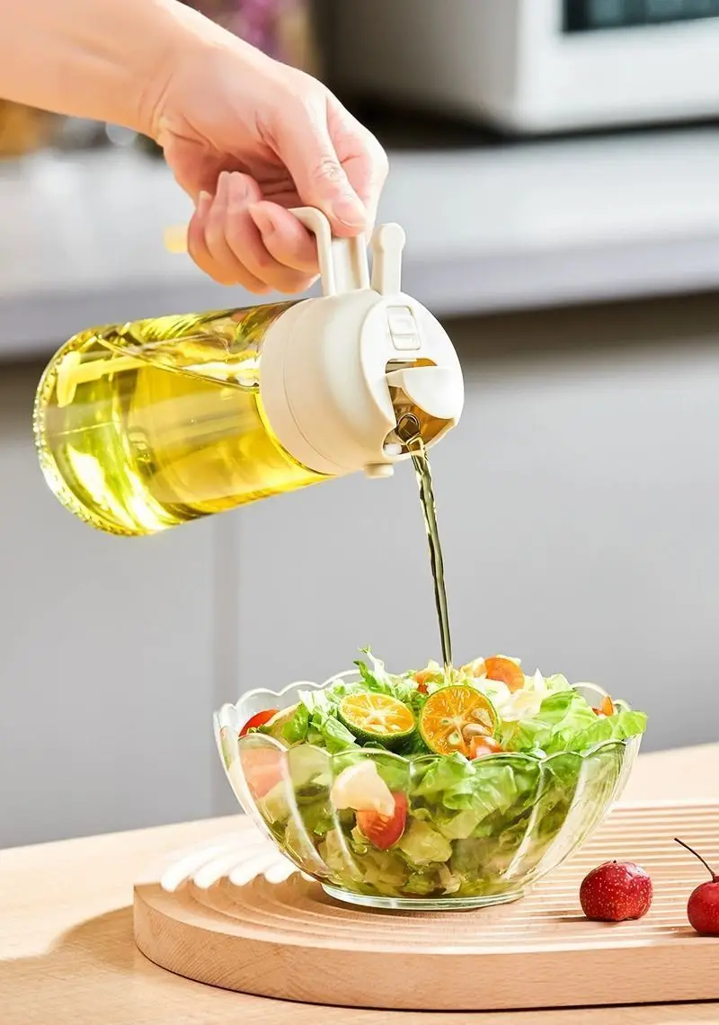 2 in 1 200/300/500ml Oil Spray for Kitchen Spray Oil Bottle Oil Washer Vinegar Soy Sauce Sprayer Containers Washer