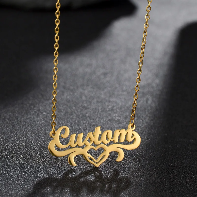

European American Trend Stainless Steel Letter Pendant Necklace for Women Personalized Name Custom Necklace Jewelry Dropshipping