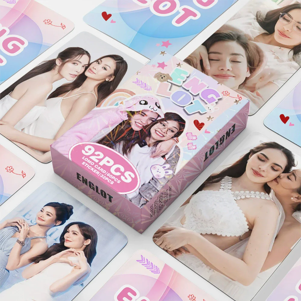 

92 шт./компл. тайский конкурс красоты CP Englot Laser Lomo Card-фотокарты Engfa & Charlotte с наклейками
