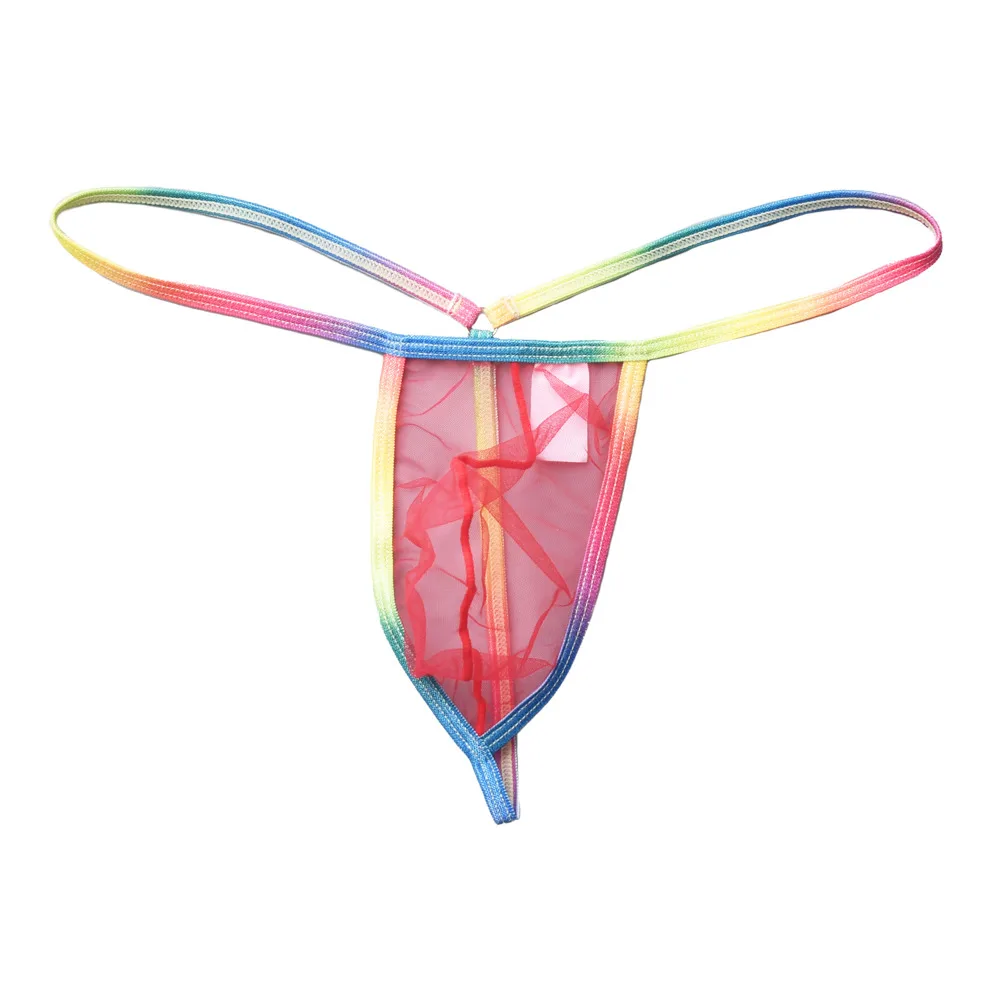 6 قطعة مثير رجل رقيقة جدا بقماش شفاف بيكيني صغير سيور منخفضة الخصر g-سلسلة Tangas لينة رجل سراويل T-الظهر حزام رياضي الملابس الداخلية