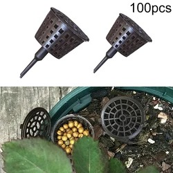 100Pcs Plant Fertilizer Baskets With Lid Orchid Cultivate Park Root Nursery Pots Bonsai Portable Automatic Fertilizer Pot Box