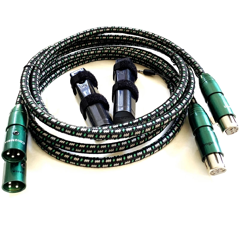 1Pair ColumbiaI HiFi Audio 3 Pin XLR Balanced Cable With 72V DBS