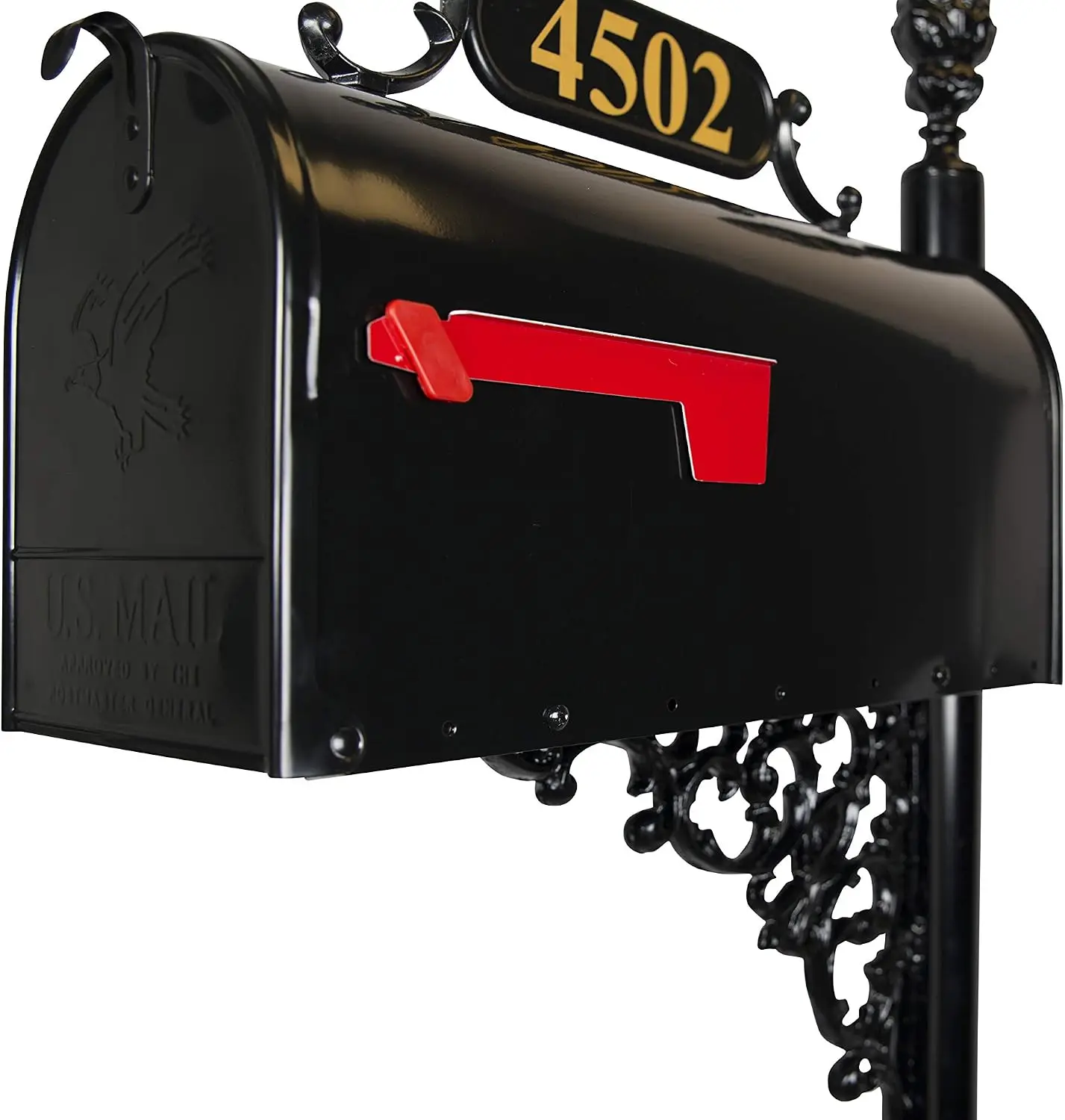 Magnolia Black Mailbox & Post (Large)