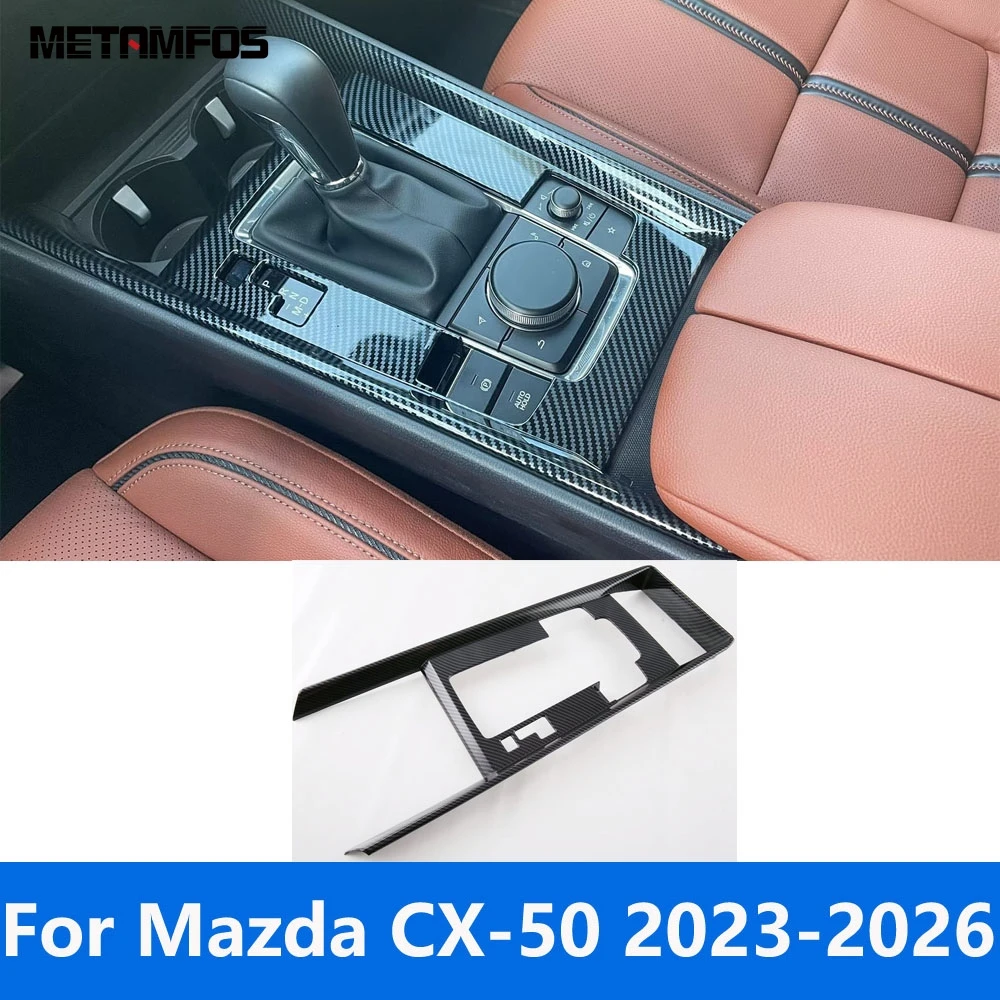 

Center Console Gear Shift Box Cover Trim For Mazda CX-50 CX50 2023 2024 2025 2026 Carbon Fiber Interior Accessories Car Styling