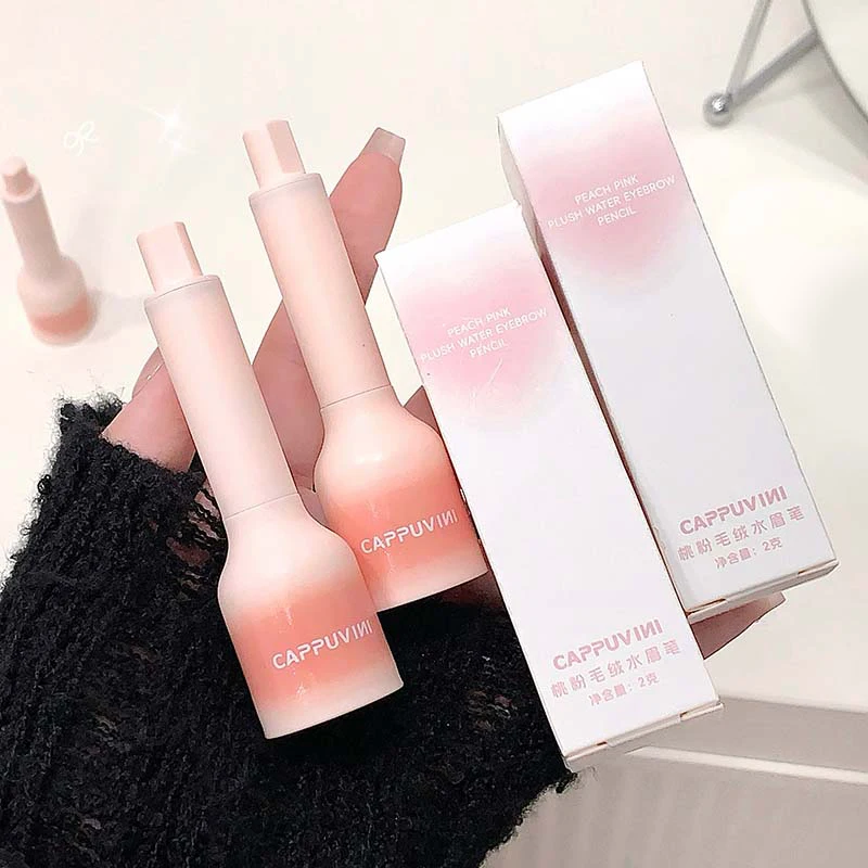 Cappuvini Peach Fuzzy Water ดินสอเขียนคิ้ว - กันรอยเปื้อน สีธรรมชาติ ราคาไม่แพงสําหรับนักเรียน