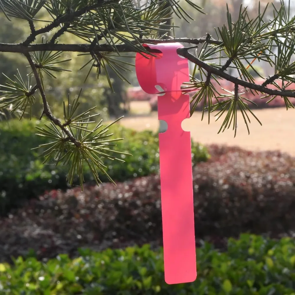 100pcs New Reusable Garden Plant Tag Plastic Waterproof Ring Buckle Sign Identification Card Vegetables Labels Markers Tool