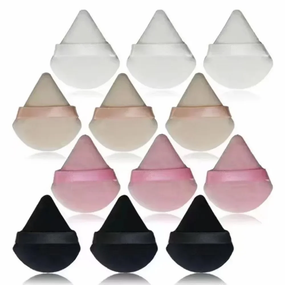 Éponge de maquillage en velours en forme de triangle, accessoire de beauté pour le visage, doux, pour contouring des yeux, ombre lavable, outil cosmétique, 15 pièces