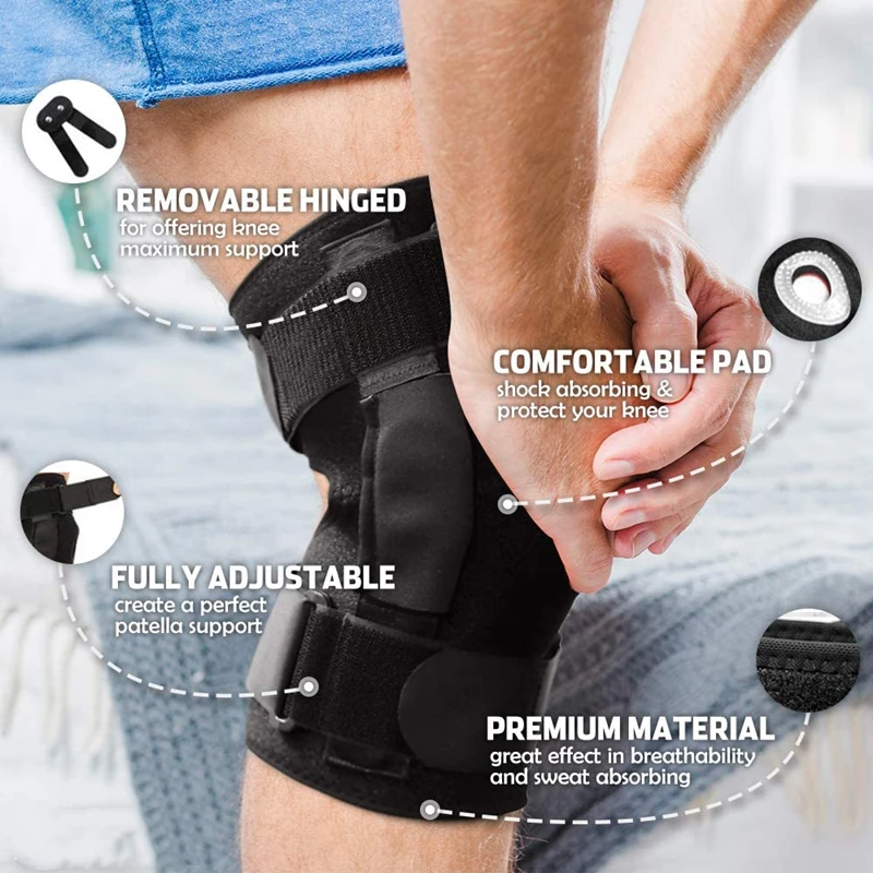 1PCS Men Women Knee Support Brace Adjustable Open Patella Knee Pad Protector Guard for Gym Workout Sports Arthritis Joint Pain