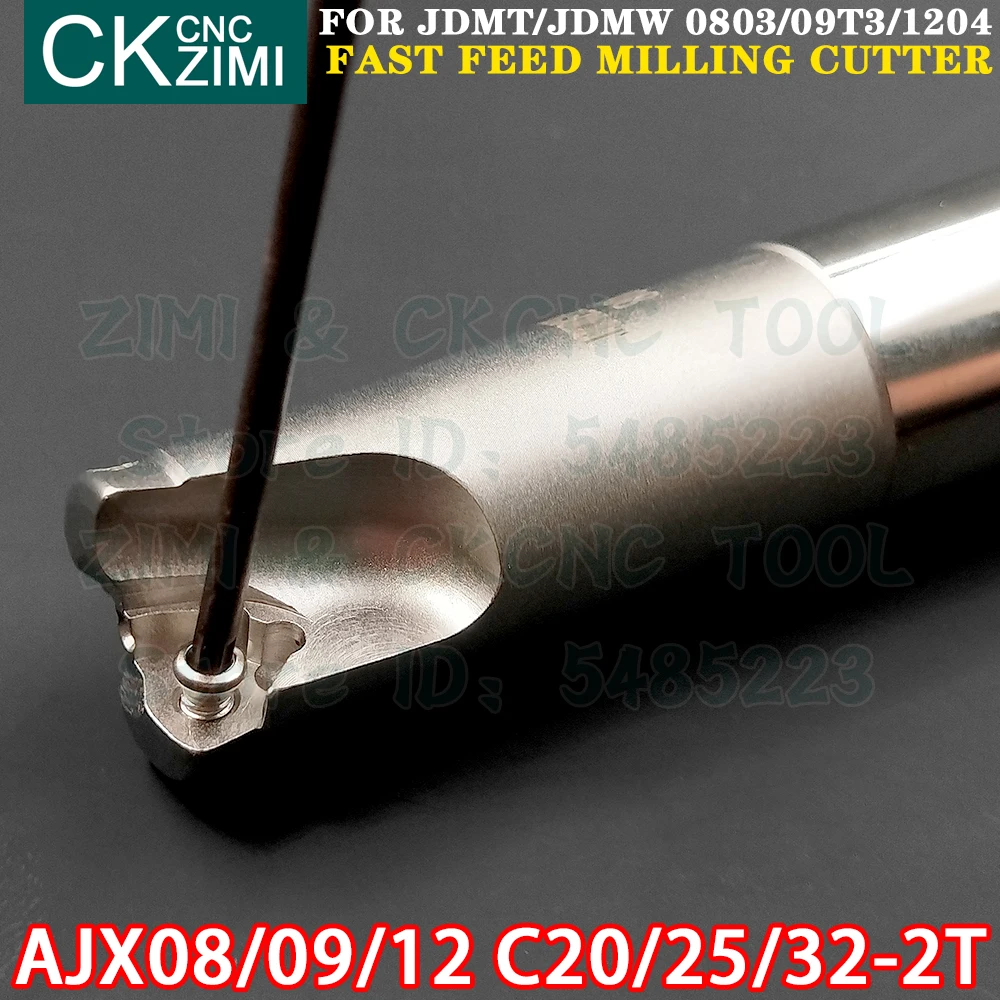 AJX08 AJX09 AJX12 C20/C25/C32 150/200/250/300mm 2T Fast Feed Milling Tool Holder Milling Cutter Indexable Tools for JDMW Inserts