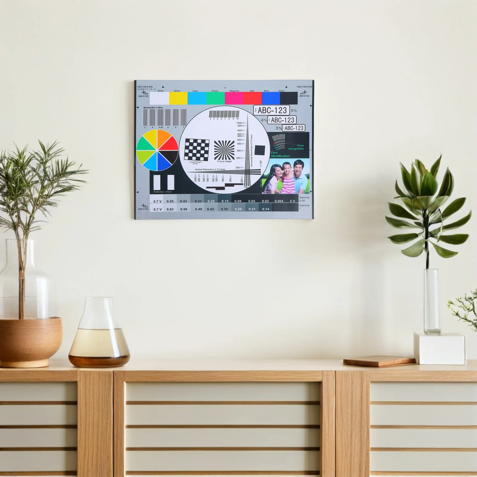 Camera Testing Card High-Resolution Surveillance Calibration Tool Lens Focus Color Accuracy Chart Monitor Display Tester