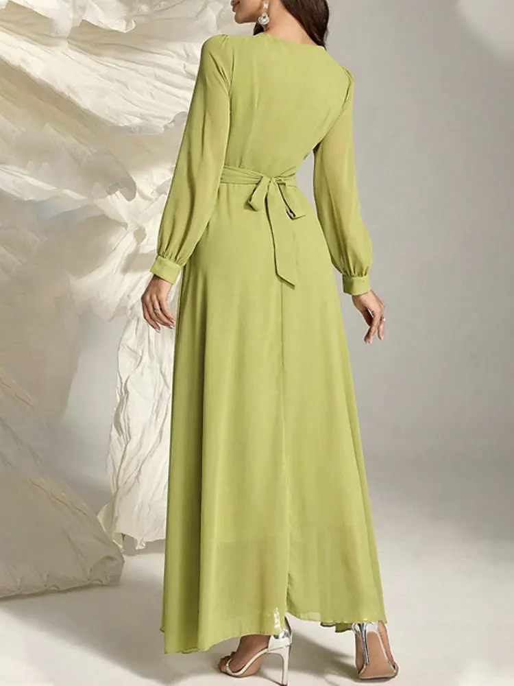 Customized Mermaid/ Trumpet Party Dresses Elegant Dress Wedding christmas Floor Length Long Sleeve V Neck Polyester Rhinestone