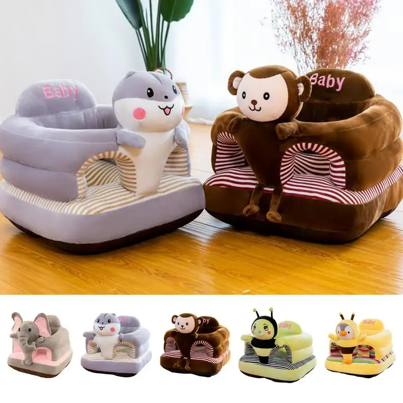 1pcs Baby Sofa Support Seat Cover Baby Plush Chair Learning To Sit Comfortable Toddler Nest Puff Washable without Filler