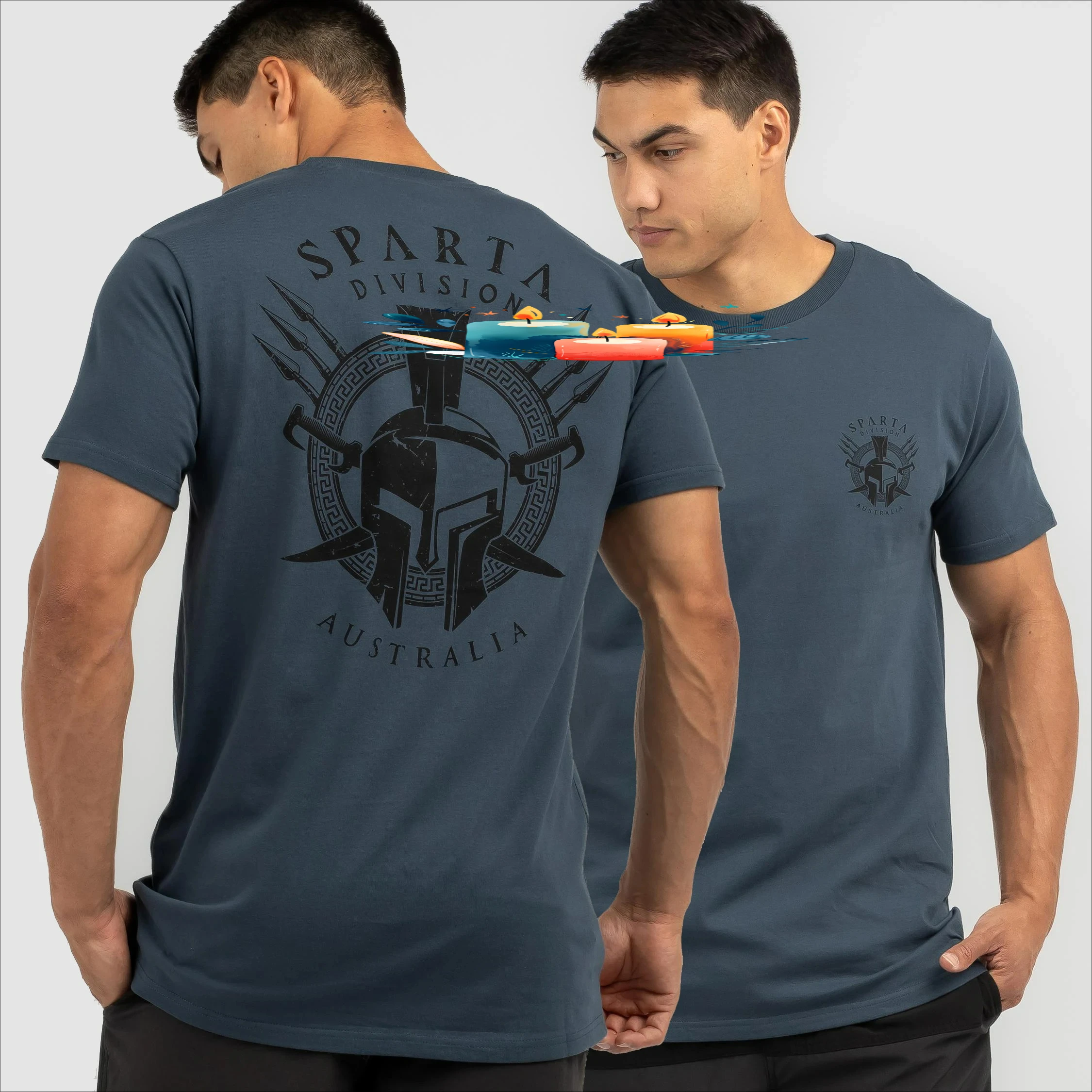 Sparta Division Australia T-Shirt 100% Cotton O-Neck Short Sleeve Summer Casual Mens T-shirt Streetwear