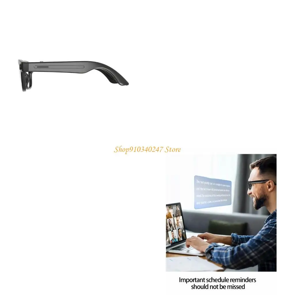Gafas pequeñas Q22A con Control voz y grabación 1080P, reducción luz azul, marco ergonómico ABS para sincronización