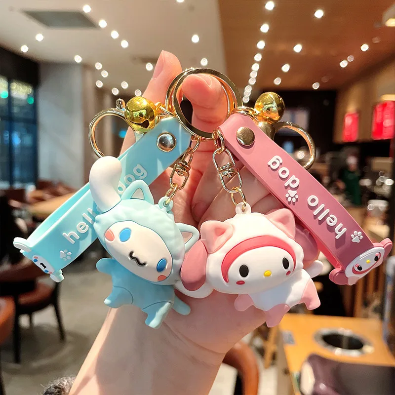 Surrounding Toys Cute Dolls Sanrio Key Chains Backpacks Mobile Phone Pendants Cartoon Yug Igou Melody Key Chains Gift Wholesale