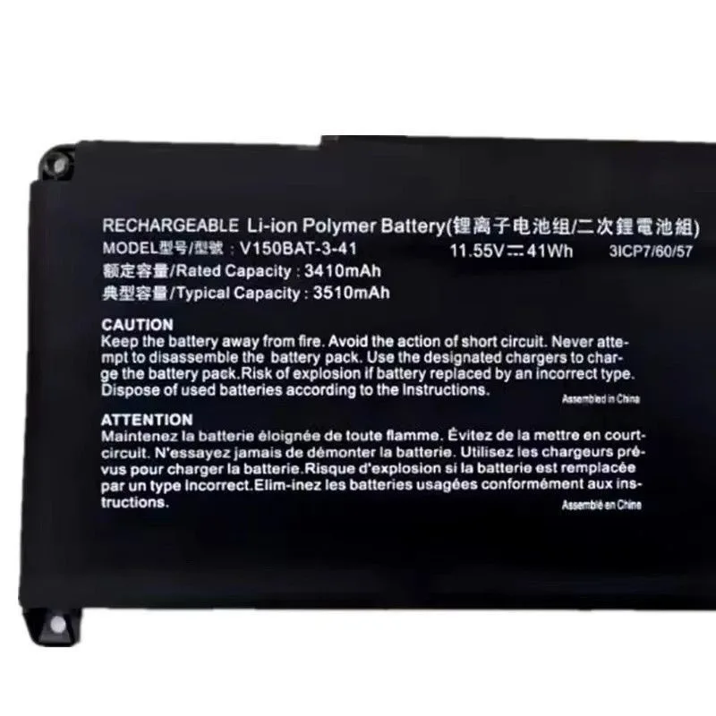 V150BAT-3-41 11.55V 3549mAh 41Wh V150BAT-4-53 15.4V 3510mAh 53.35Wh ノートパソコンのバッテリー CLEVO V150PNH V150PNJ V150PNK V155PN用