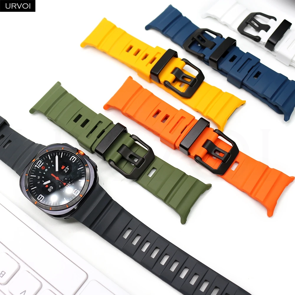 URVOI Liquid Silicone Rubber Band for Galaxy Watch Ultra 2/1 (2025) 47mm Secure Pin Buckle Wristband Quick Fit Switching Strap