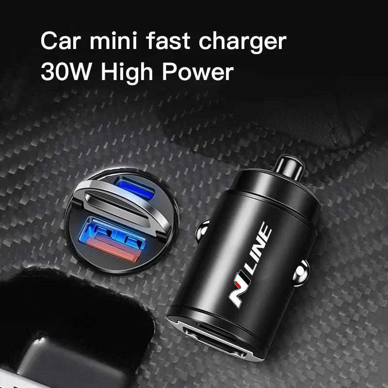 Car Cigarette Lighter Fast Charger Adapte USB PD Type-C Convert Plug For Hyundai N Line I10 I30 Sonata Elantra Veloster IX35 I20
