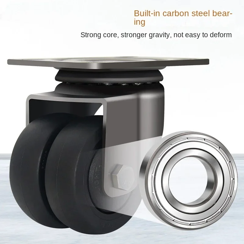 4 Pcs 1-inch Medium Light Duty Universal Silent Casters With Brakes, Energy-saving And Durable Directional Furniture Wheels