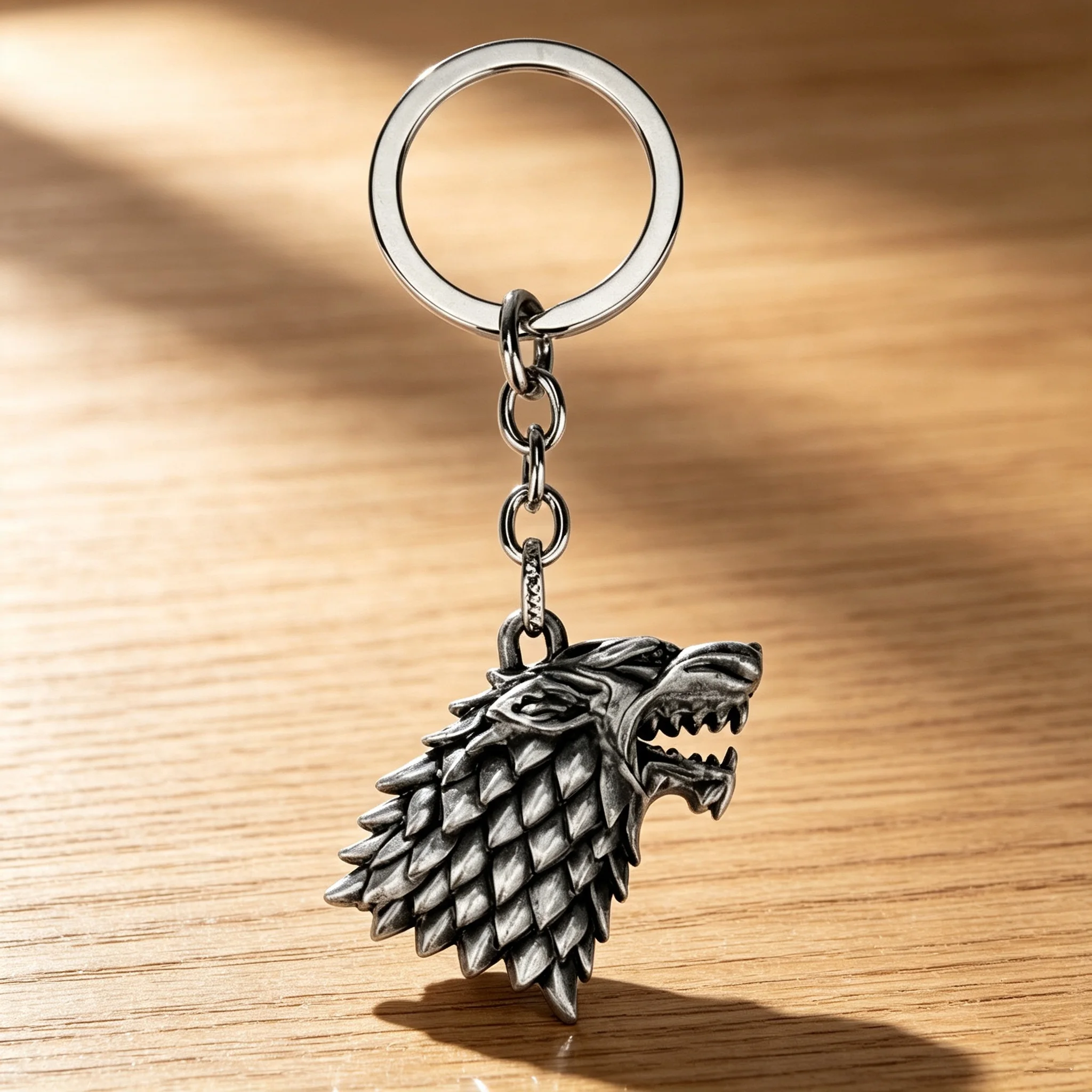 myya Game of thrones Keychain House Stark Key Chain Song Of Ice And Fire Key Rings Holder Souvenir For Gift Chaveiro Men Jewelry