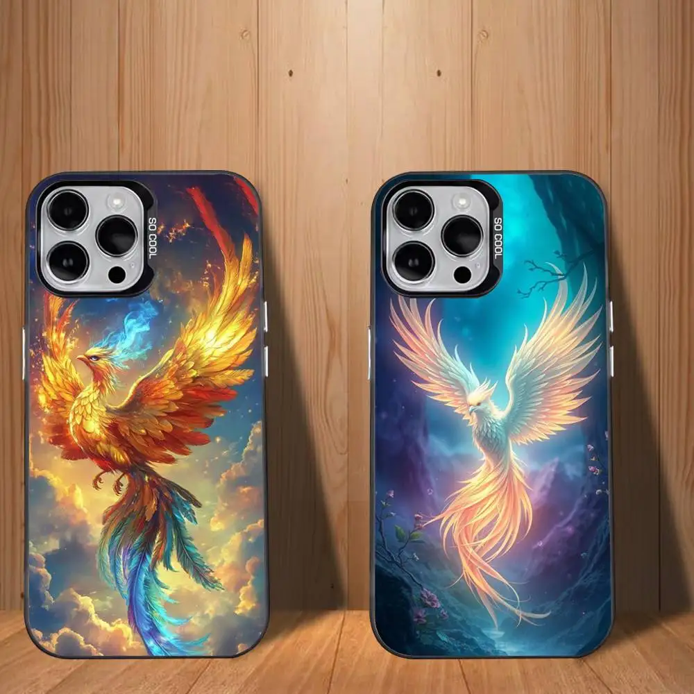 

Cool P-Phoenix Phone Case For iPhone 17,16,15,14,13,12,11,Mini,Pro,SE,MAX White Matte Shockproof Cover