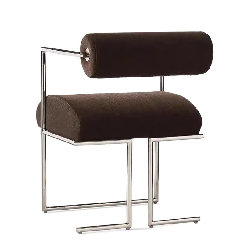 

Designer Modern Simple Stainless Steel Book Chair Creative Home Backrest Leisure Chair Medieval Chair