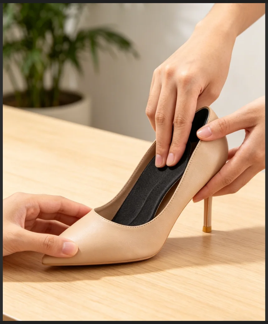 

Universal Black Heel Pads for Men & Women, Polyester Fiber Comfort Heel Liners, Fit High Heels Sneakers Daily Outdoor Wear