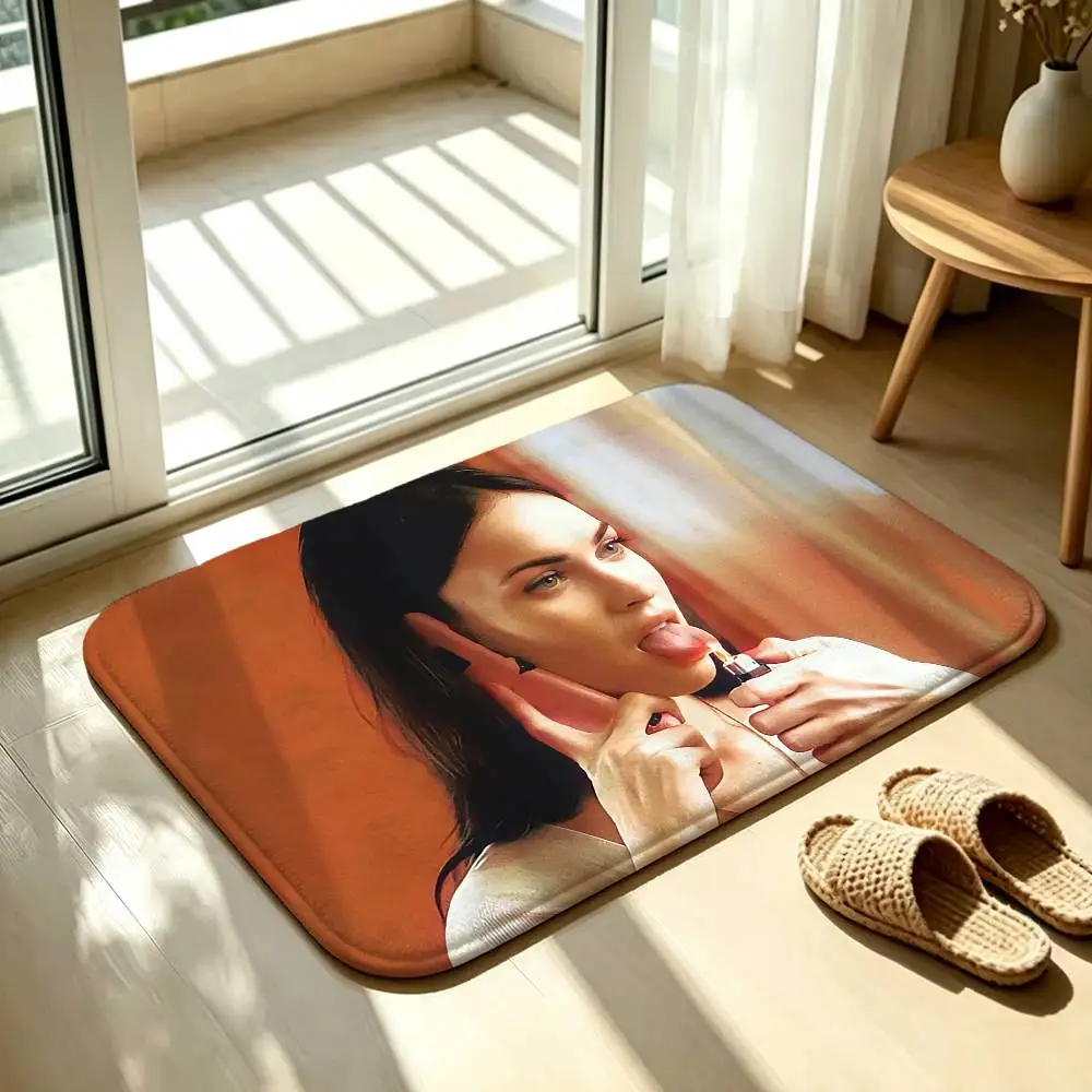 Actress M-Megan F-Fox Floor Mat Soft Non Slip for Entry Door Bathroom Indoor Home Decorative Carpet